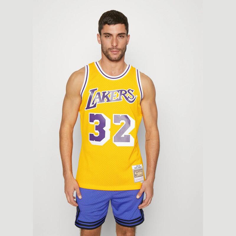 Maiou Mitchell & Ness Swingman Jersey LA Lakers '84 Magic Johnson auriu