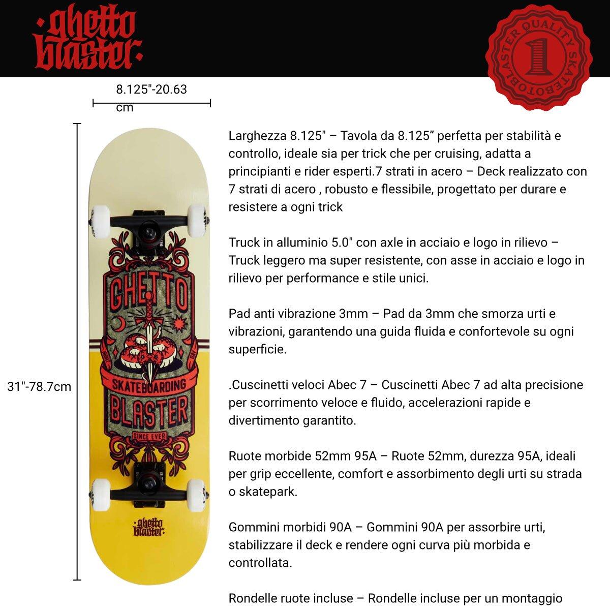 Skateboard Ghettoblaster para empezar Sword Snp 8.0" 4/6