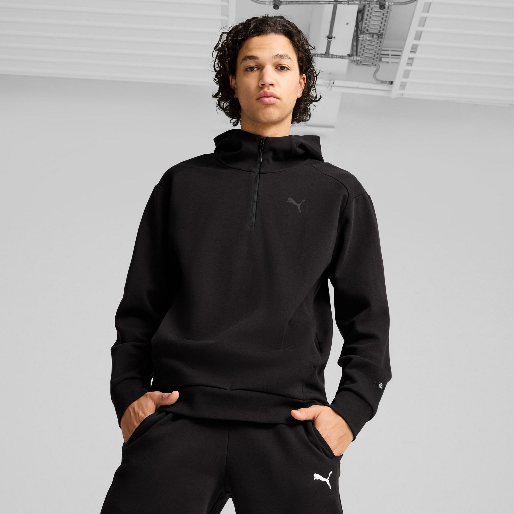 Mezza zip con cappuccio RAD/CAL da uomo PUMA Black 3/7