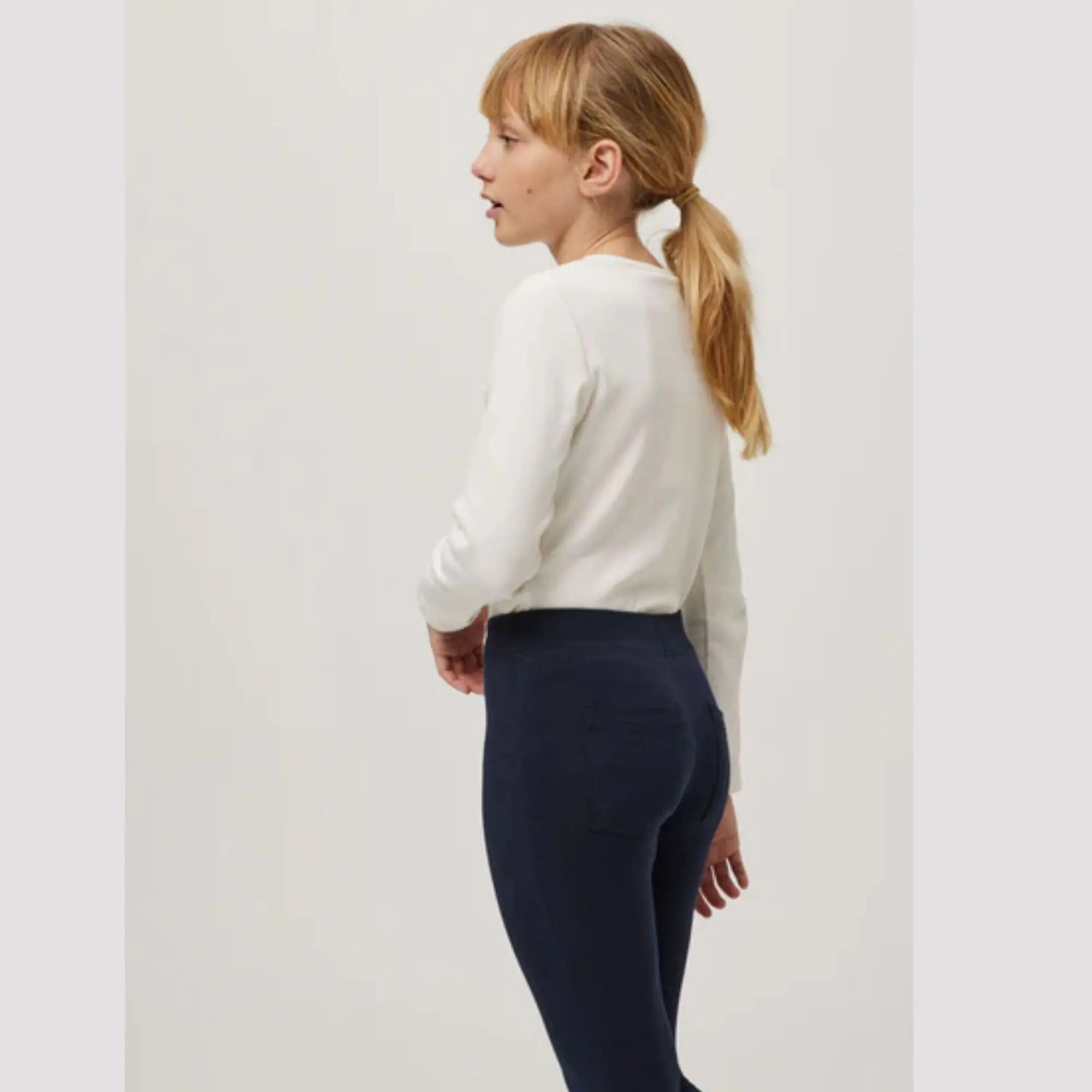 Leggings básicas de menina em azul-marinho 2/4