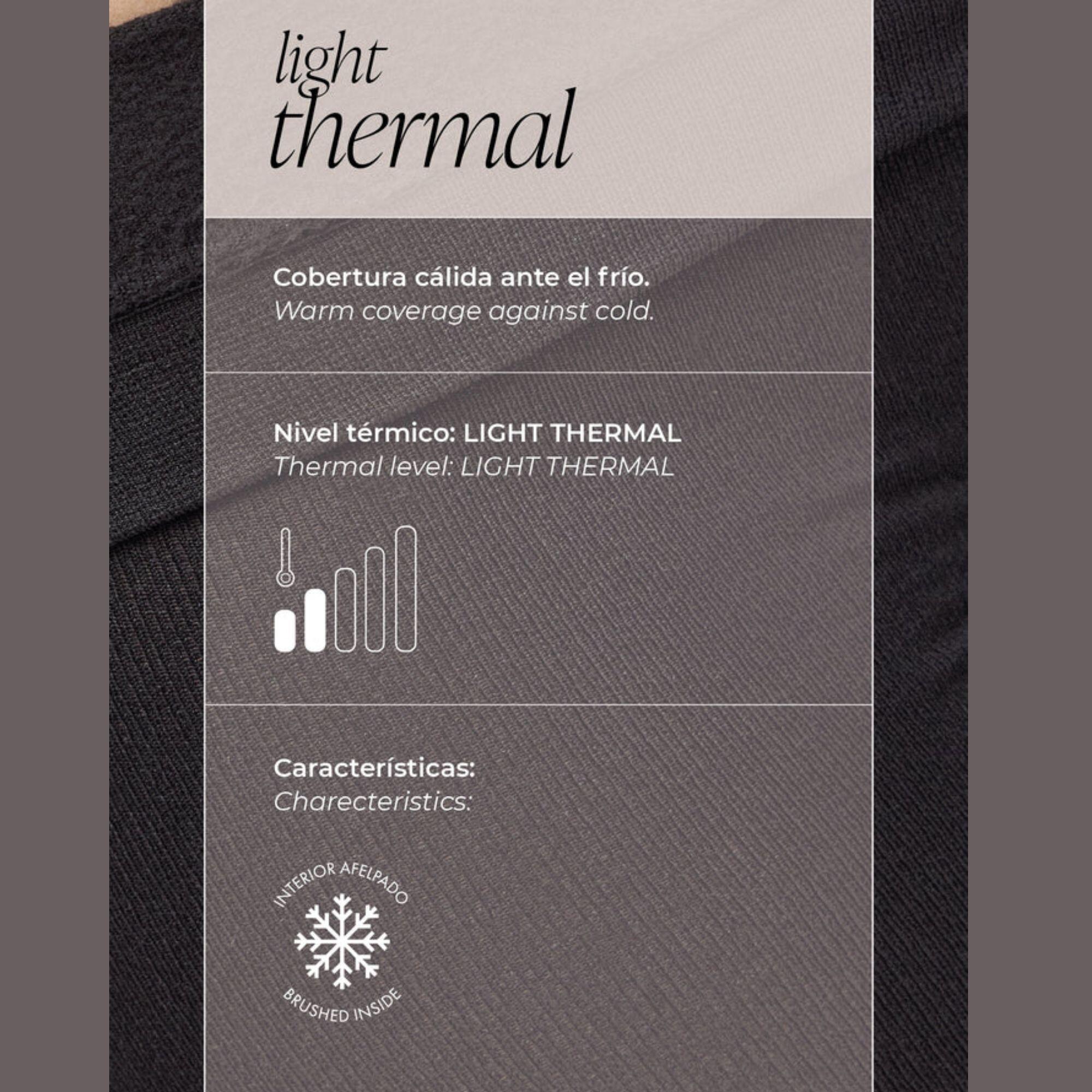 Legging fille chaud noir en coton naturel 4/4