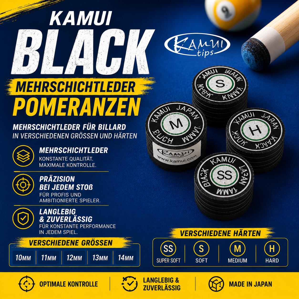 Kamui Black Mehrschichtleder 13 mm soft 2/5