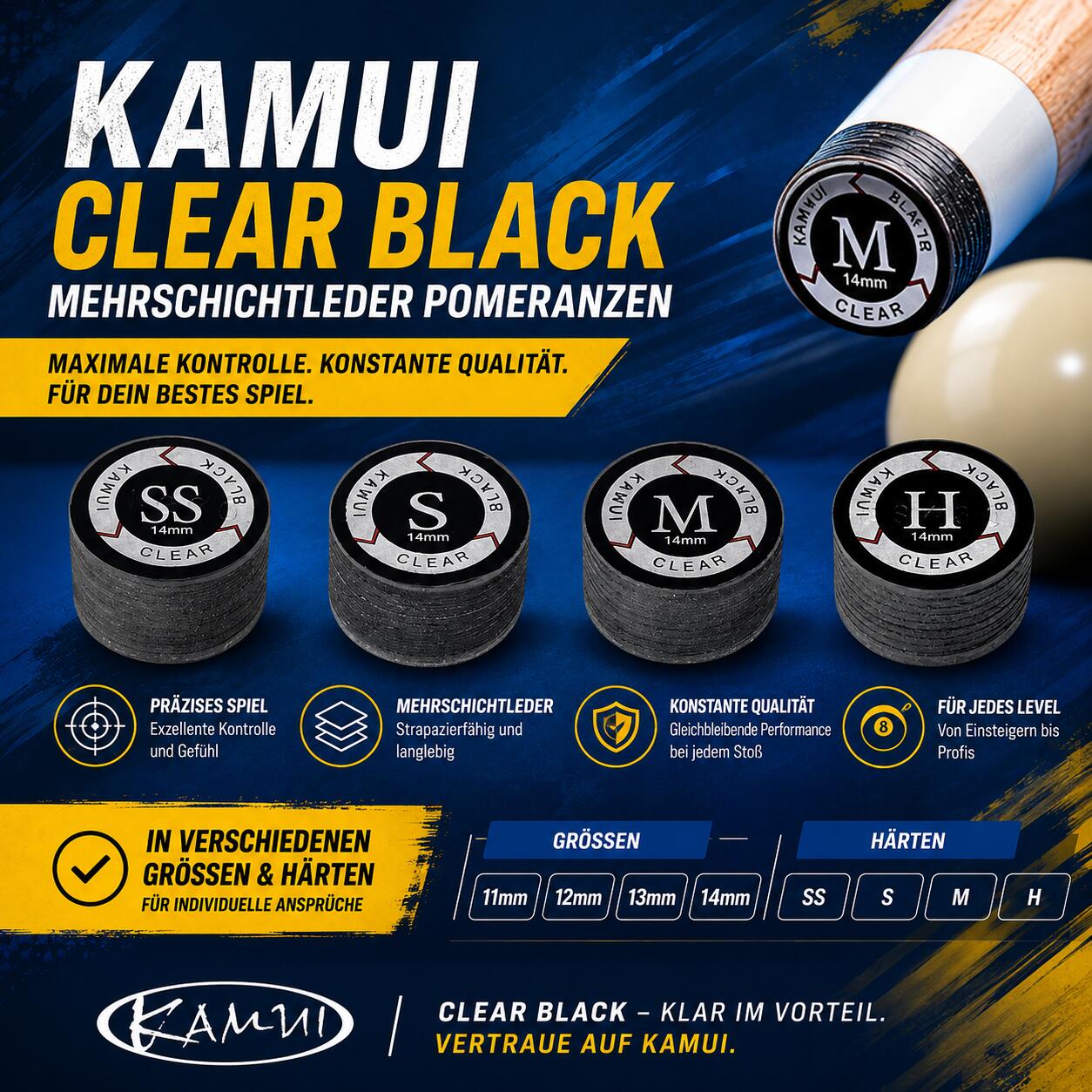 Kamui Clear Black Klebeleder 14 mm supersoft 2/4