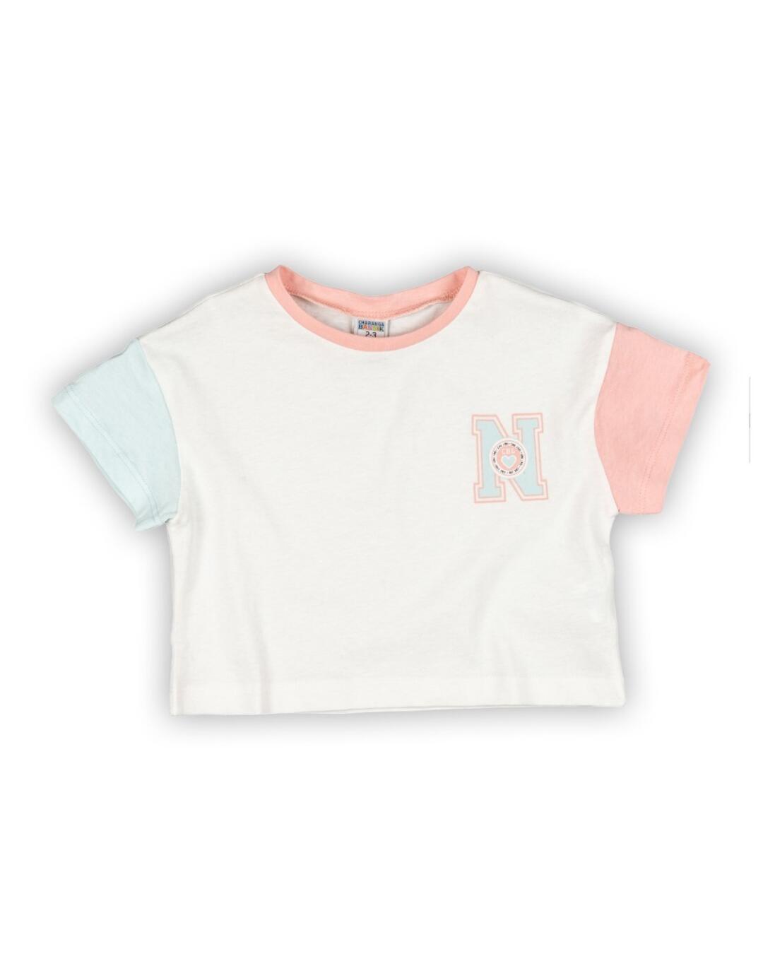 Camiseta de manga curta em tons pastel para 2/5
