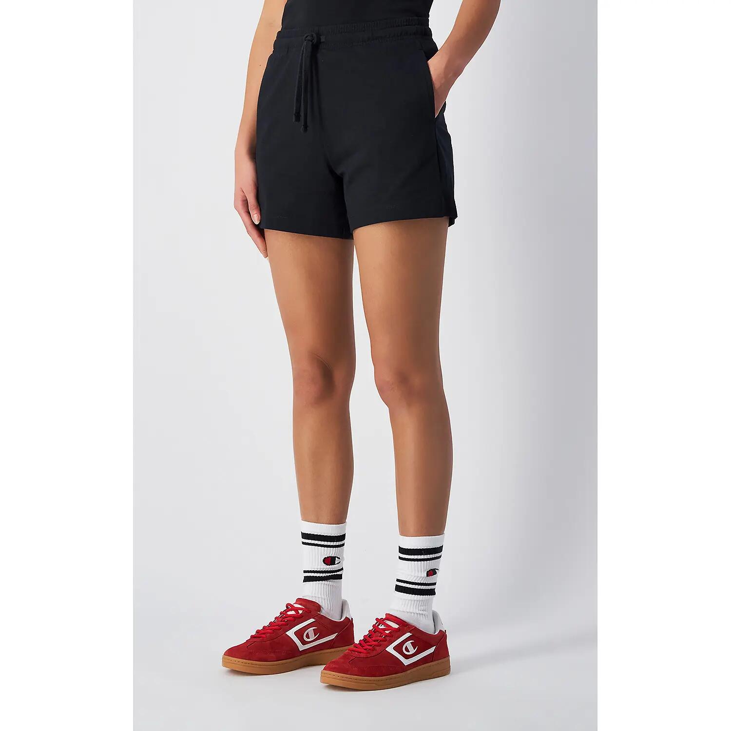 Champion SHORTS Pro Jersey gr.220 100%Cotton Logo Piccolo, Nero, XL 3/5