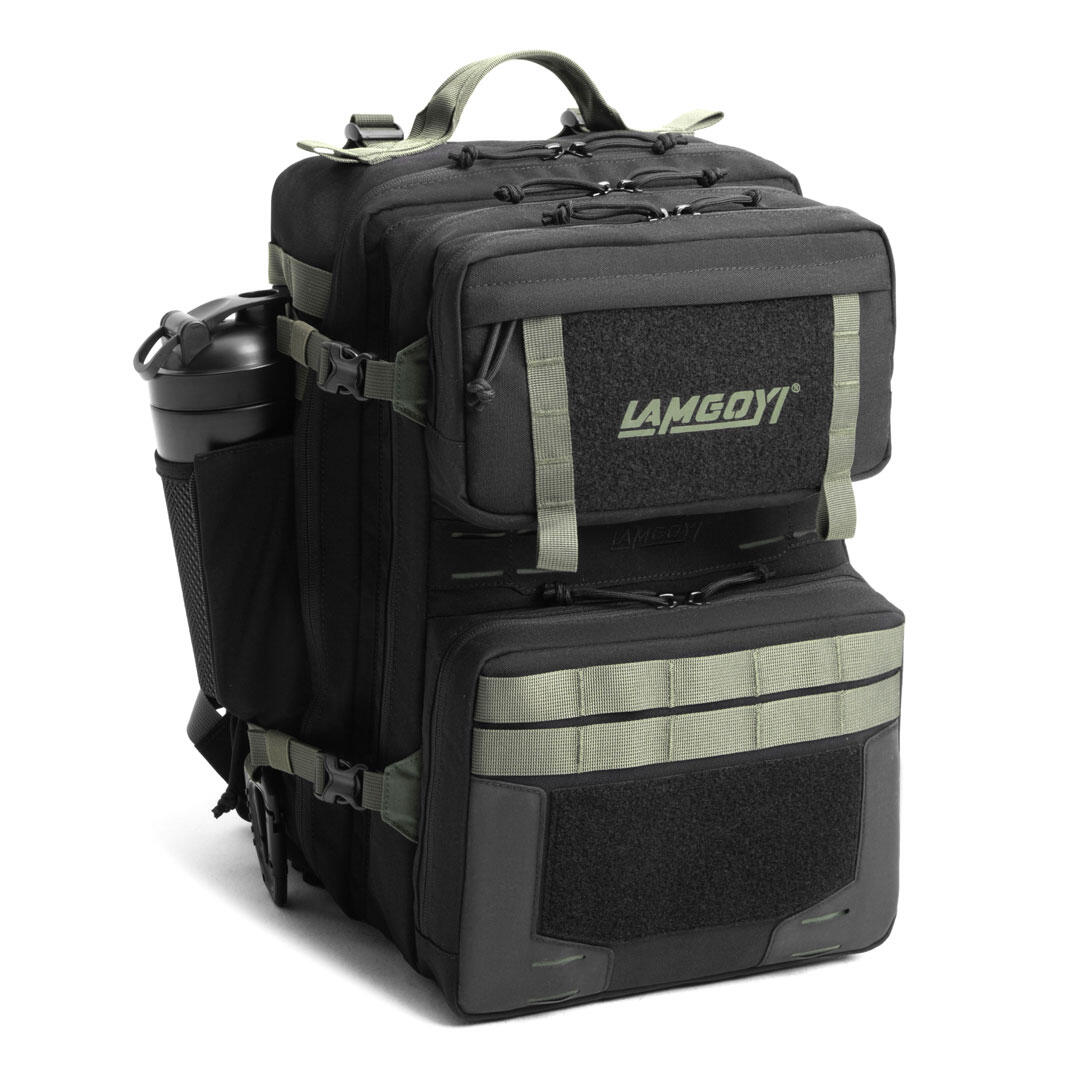 LAMGOYI TRAIN 35L GYM & HYROX Backpack for Fitness Enthusiasts – Black-Green - IRONTEC