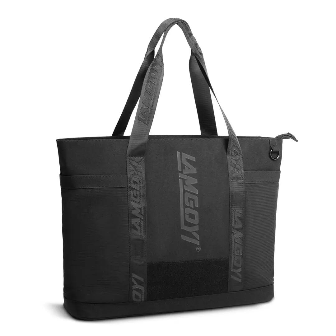 LAMGOYI FLOW Fitness Tote Bag for Fitness Enthusiasts – Black - IRONTEC