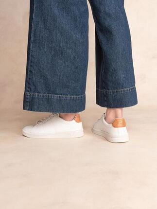 Sneakers - Femme - Cuir Made in France - FELICIE - Vert d'eau
