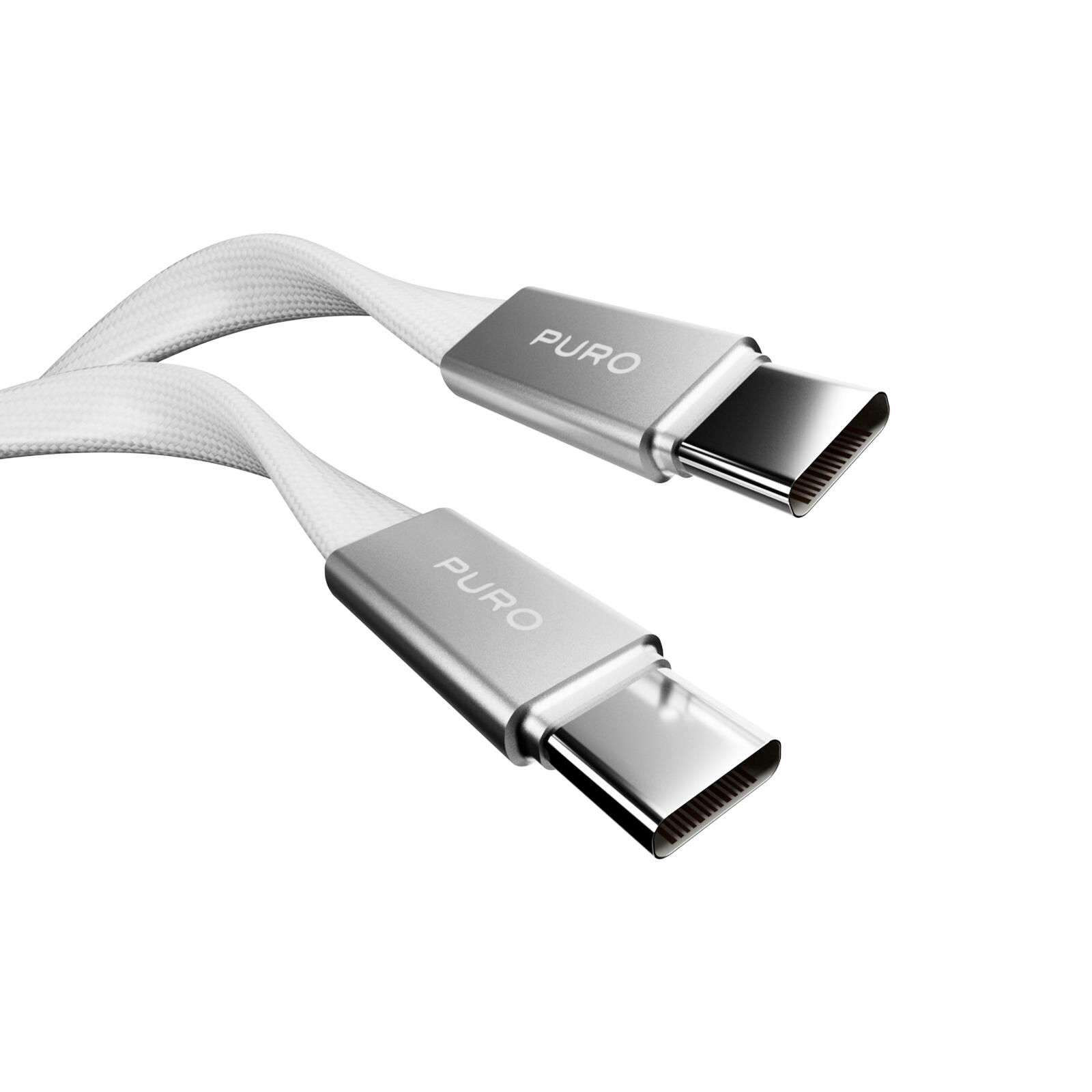 Câble fin en tissu tressé, USB-C 2.0 vers USB-C 2.0, 1 m 2/7