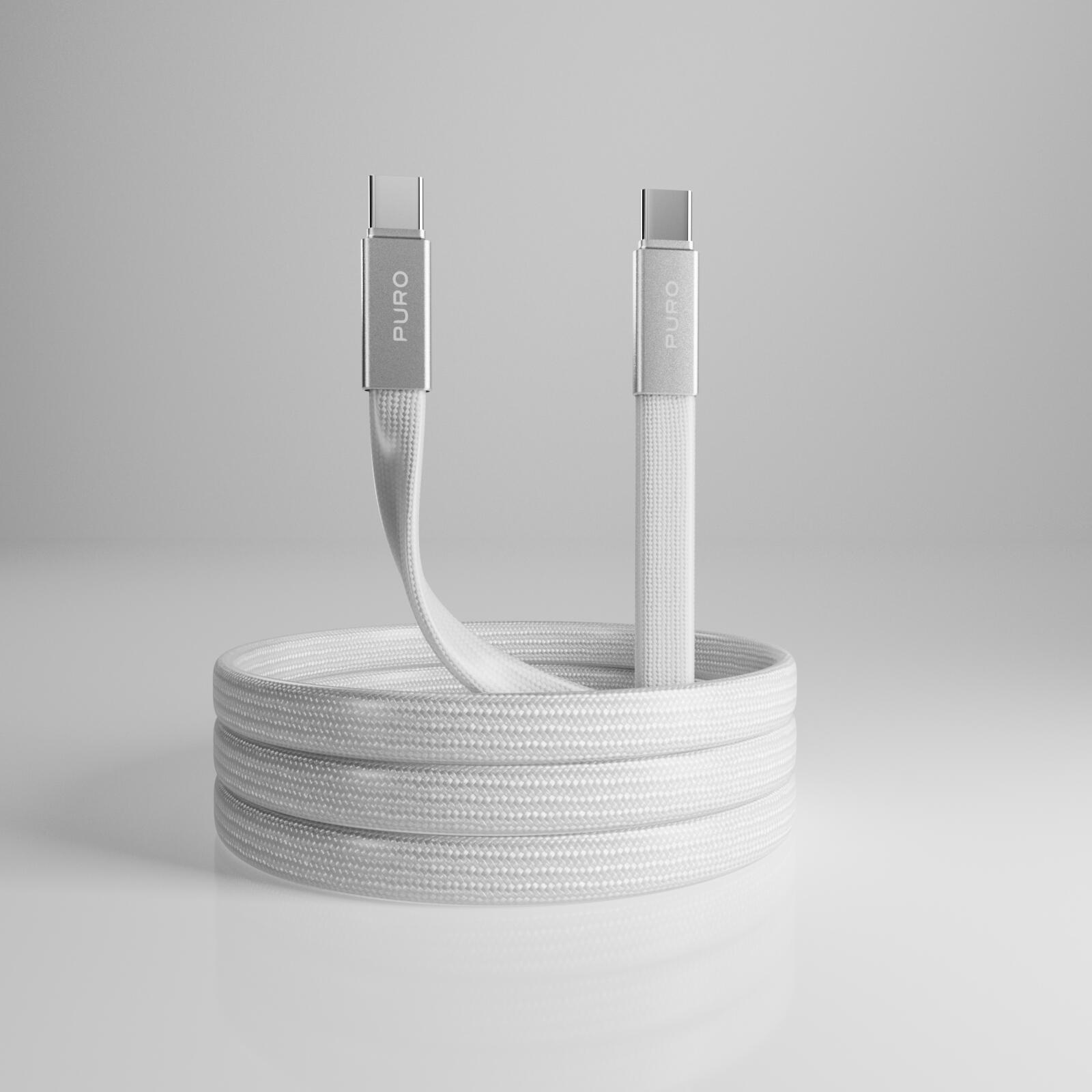 Câble fin en tissu tressé, USB-C 2.0 vers USB-C 2.0, 1 m 7/7
