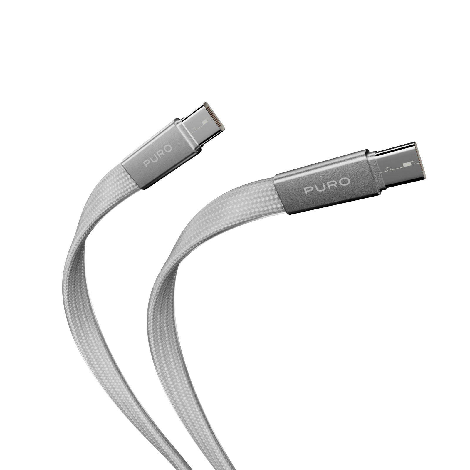 Câble fin en tissu tressé, USB-C 2.0 vers USB-C 2.0, 1 m 4/7