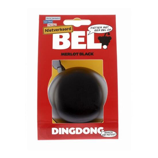 Fahrradklingel Ding-Dong aus Stahl 80 mm in Schwarz