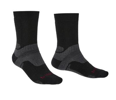 Midweight merino performance wandelsokken heren wollen sokken black