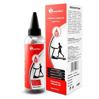 PowerMax Fitness Multi-Purpose PMS-100 (100ml Silicone Oil Bottle) 100% Pure Silicone Treadmill Belt Lubricant, Full Belt Width Lubrication, No Odor & No Propellants, Nozzle Cap for Easy Application