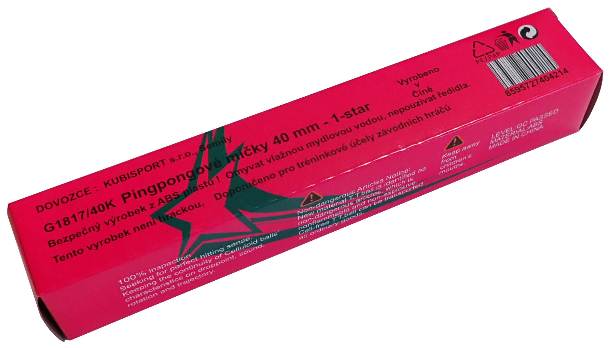 Míčky na stolní tenis DOUBLE HAPPINESS 1 star 6 ks 40 mm G1817/40K 2/2