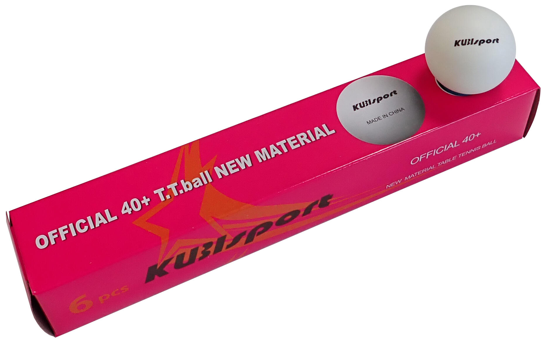 KUBISPORT Míčky na stolní tenis 6ks 40mm G1807-40K