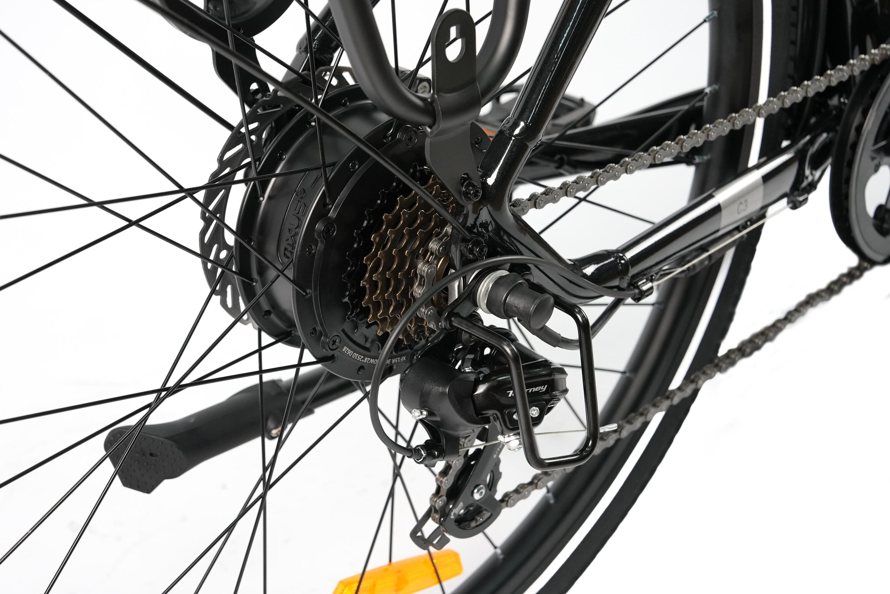 E-Bike de entrada baixa C3 SE 120km bicicleta elétrica unissex preto 6/7