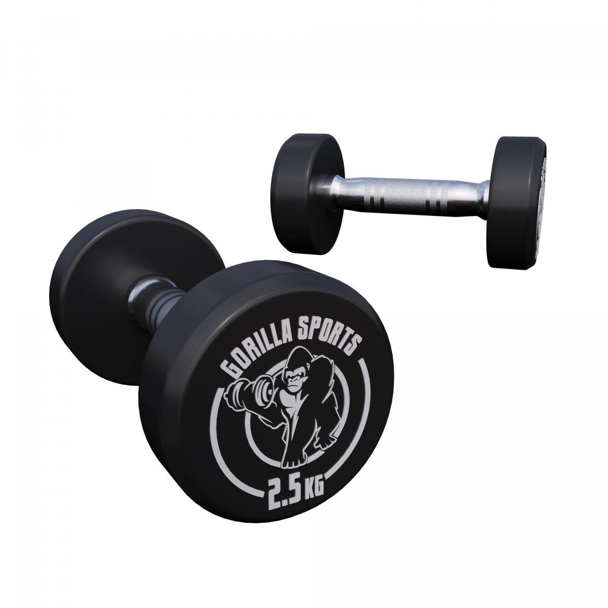 RACK + 5 PAIRES D'HALTÈRES RONDS DE 2,5KG À 15KG 6/7