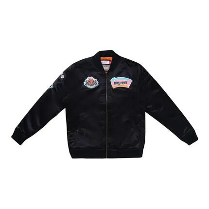 Blouson NBA San Antonio Spurs Mitchell & Ness Flight Satin noir