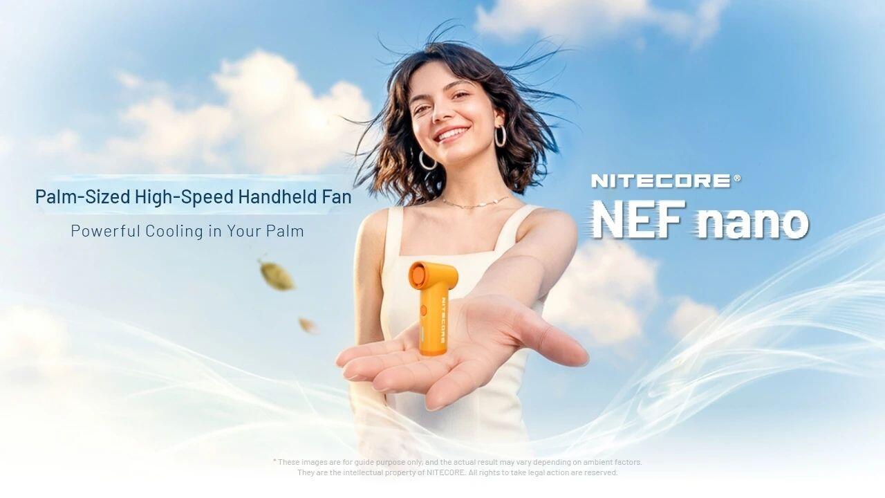 NEF nano Palm-Sized High-Speed Handheld Fan - Violet