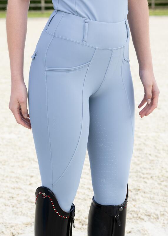 Leggings Pantalón Mujer Equitación Maximilian Pro Full Grip Aqua 5/7
