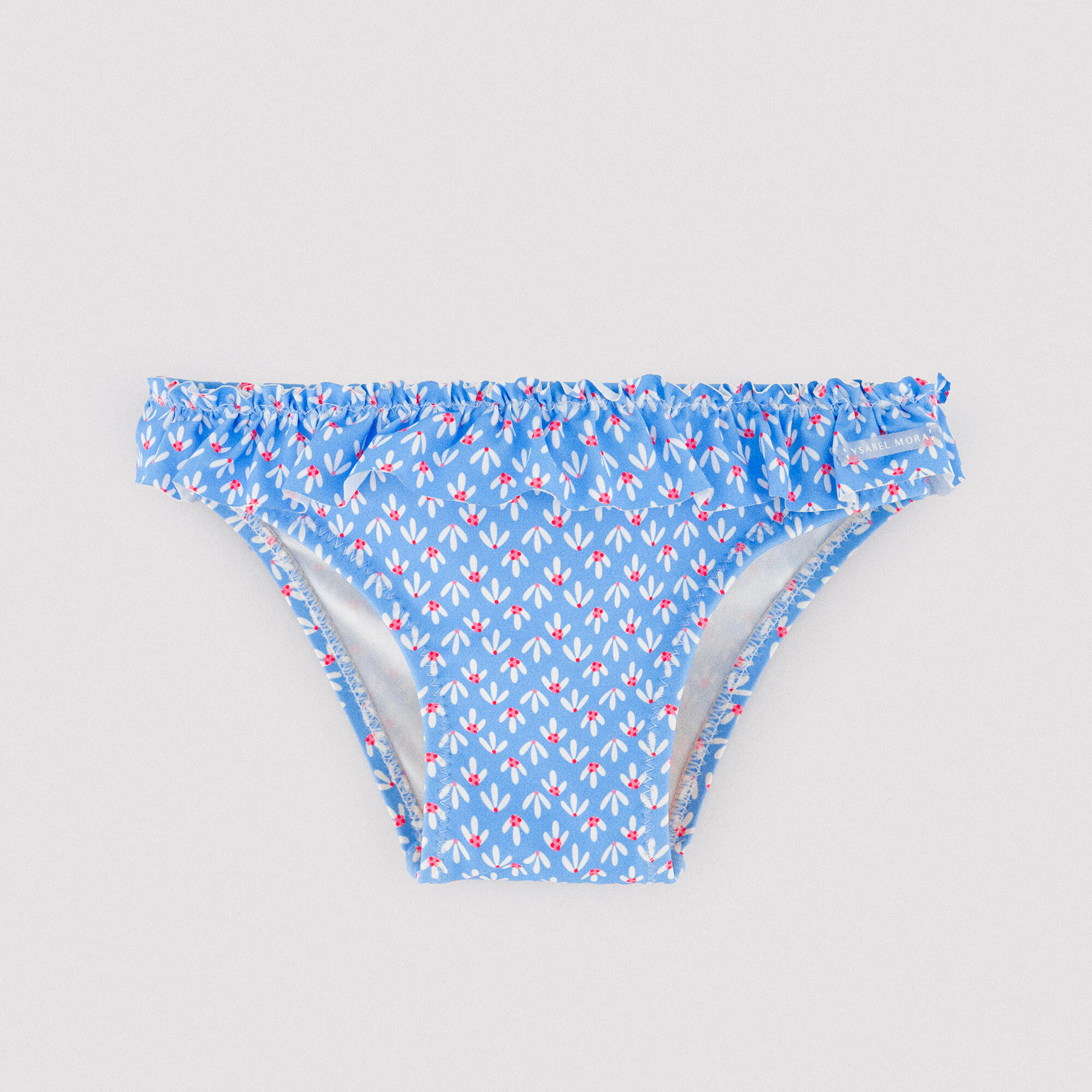 Bloomer bébé à volants et nœuds, imprimé floral 1/3