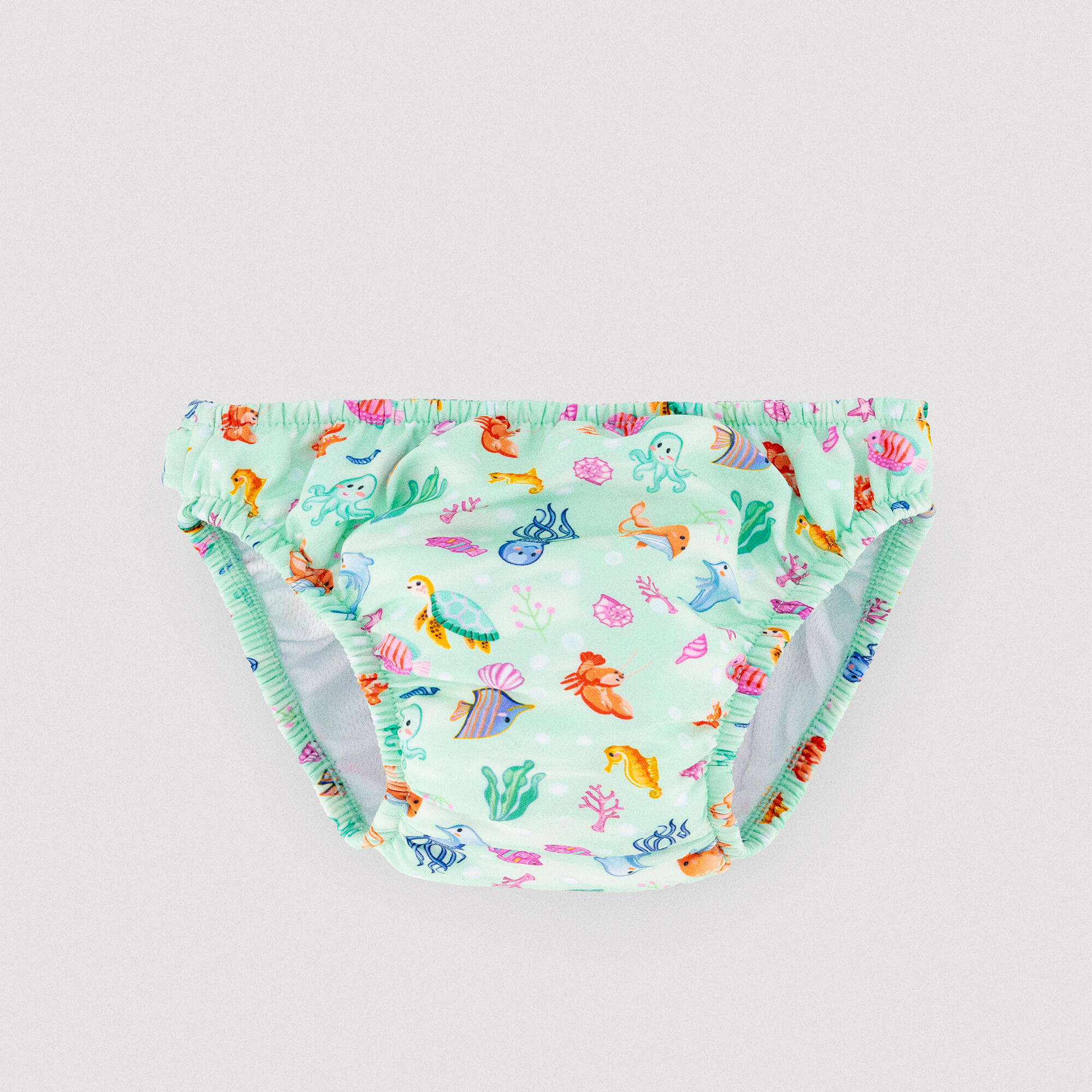 Couche bébé anti-fuites à motif animaux marins 1/3