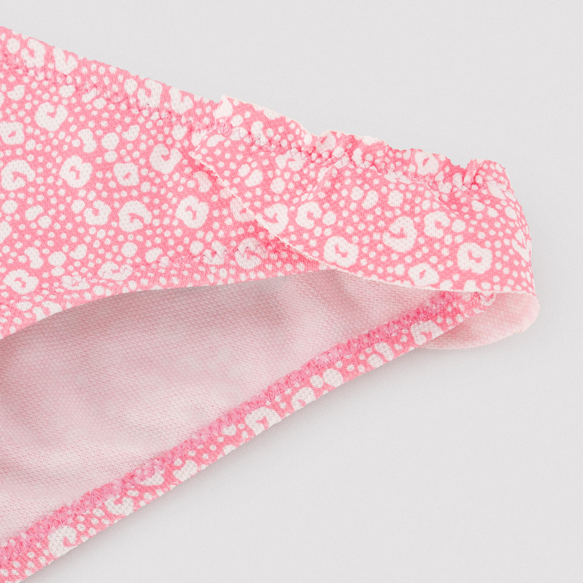 Culetín niña detalle volantes estampado leopardo rosa 2/6