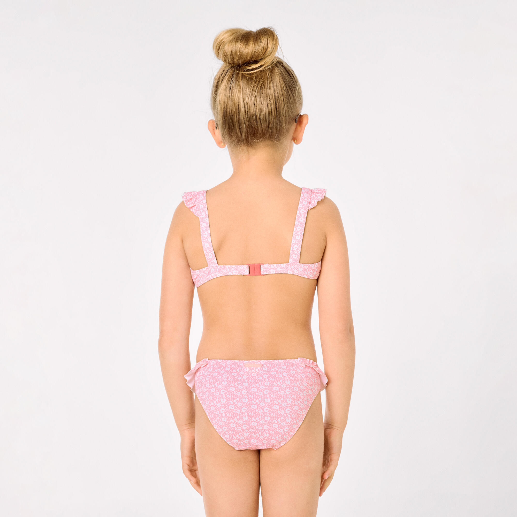 Culetín niña detalle volantes estampado leopardo rosa 4/6