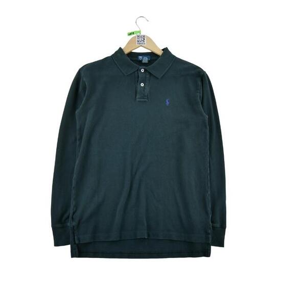 Seconde vie - Polo manches longues Homme Noir - Très bon état