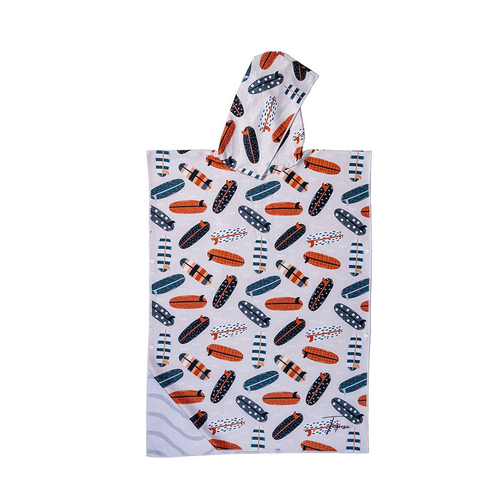 Poncho de Bain enfant 8-12 ans  motifs planches de surf 2/5