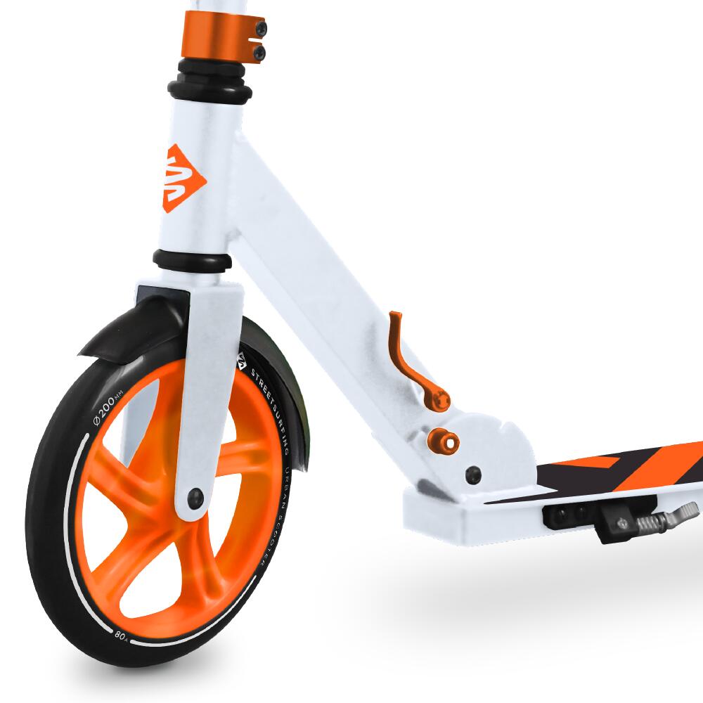Trotinete Urbana X200 Electro Orange – Dobrável, rodas PU 200 mm, alumínio 3/4