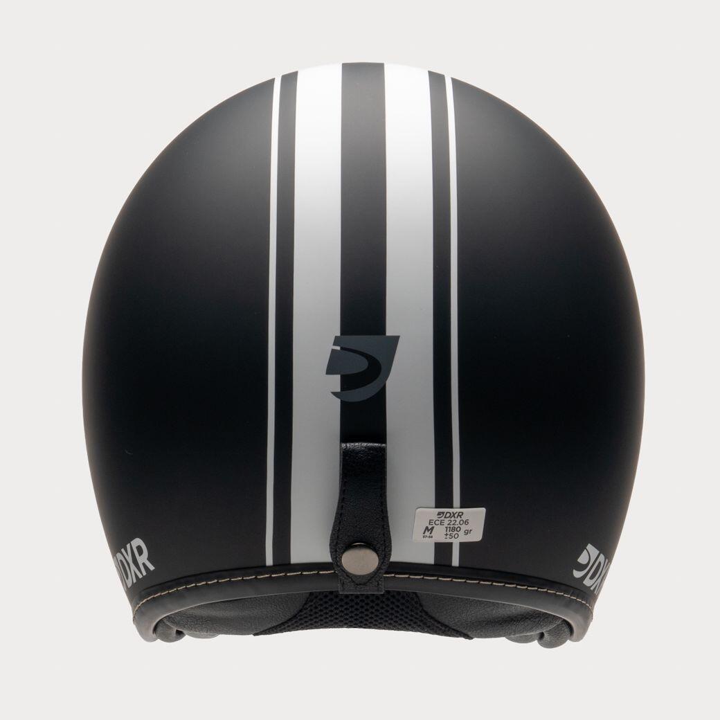 MOTOBLOUZ Casque JET ELEMENT STRIPE Black pour Scooter Vélo Trottinette 3/7