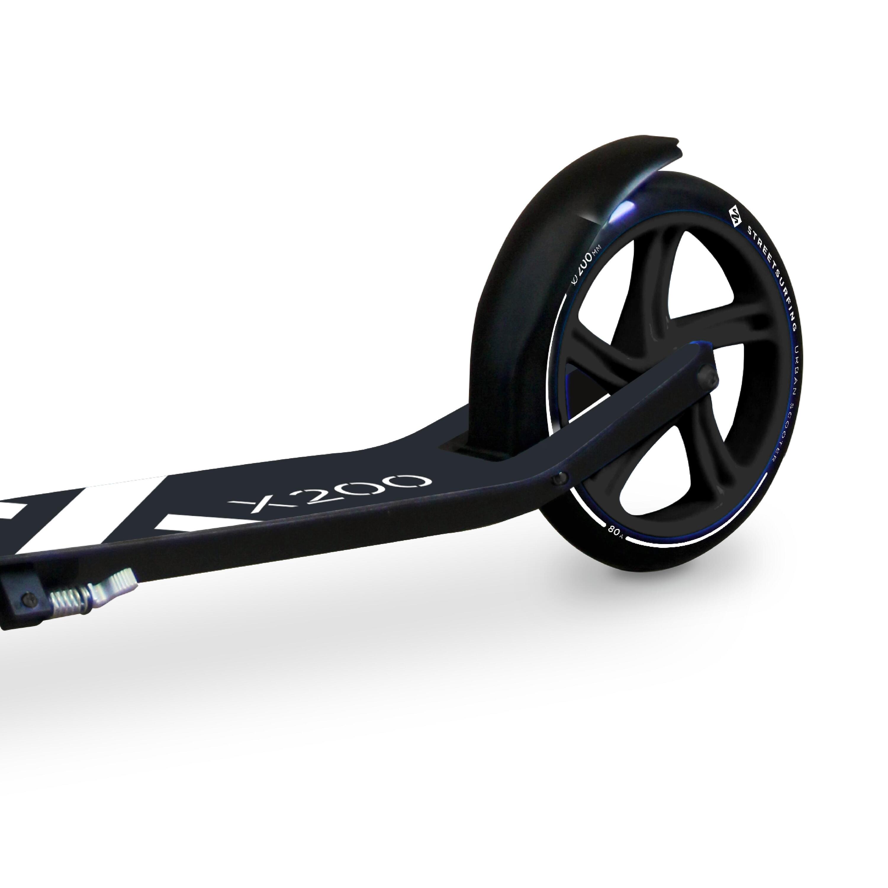 Trotinete Urbana X200 Electro Green – Dobrável, rodas PU 200 mm, alumínio 3/4