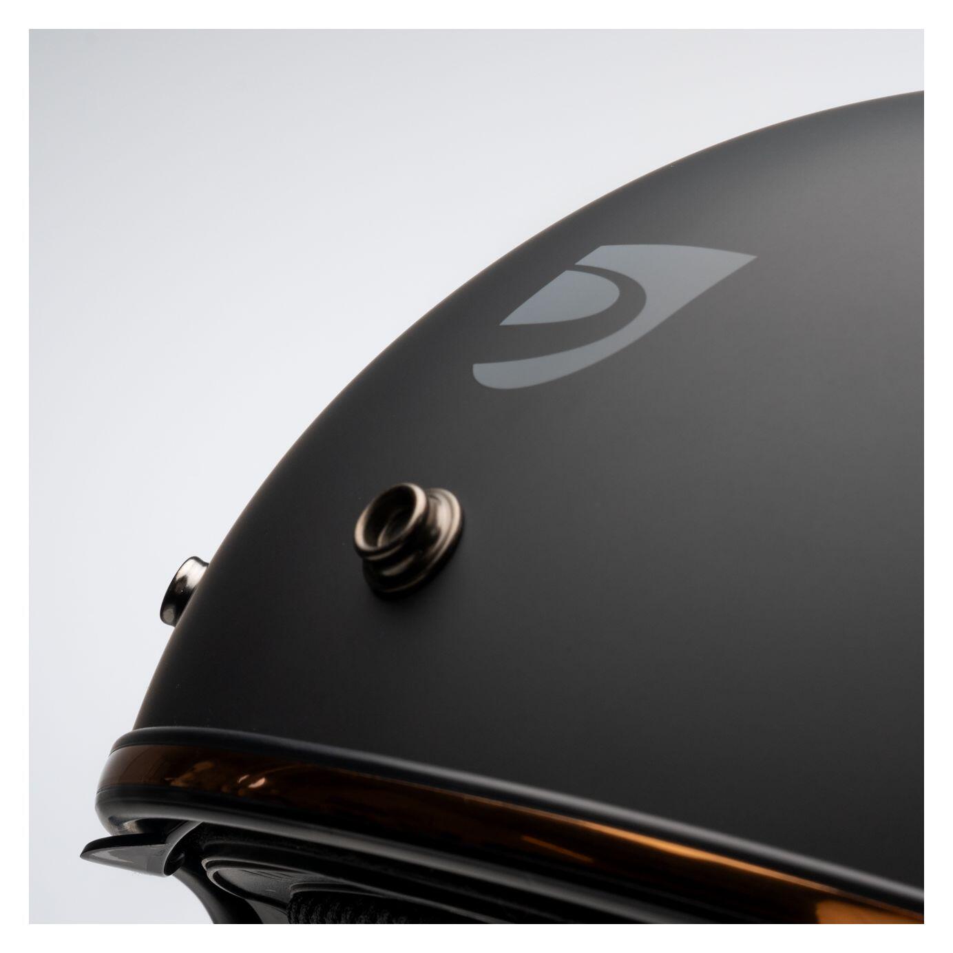 MOTOBLOUZ Casque JET ELEMENT EVO Black pour Scooter Vélo Trottinette 6/6