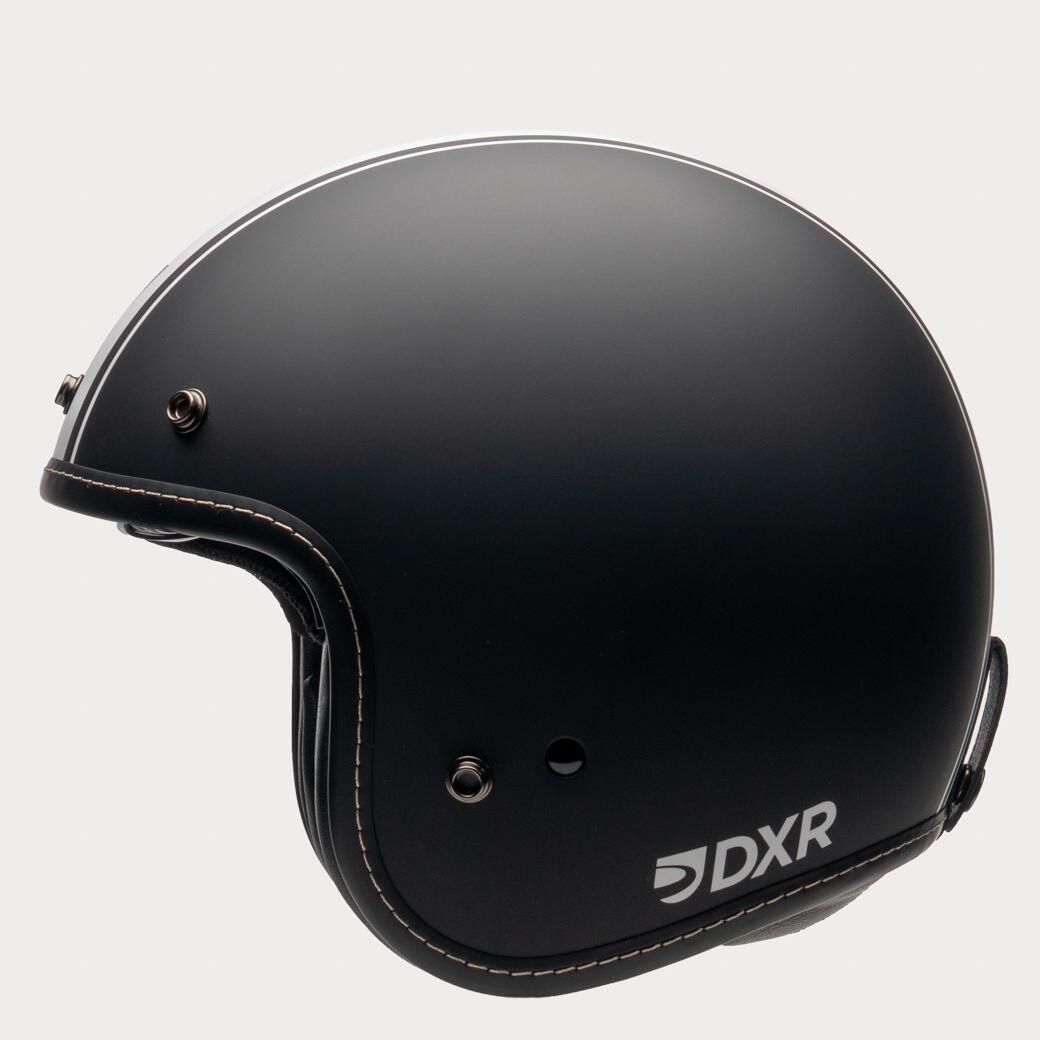 MOTOBLOUZ Casque JET ELEMENT STRIPE Black pour Scooter Vélo Trottinette 2/7