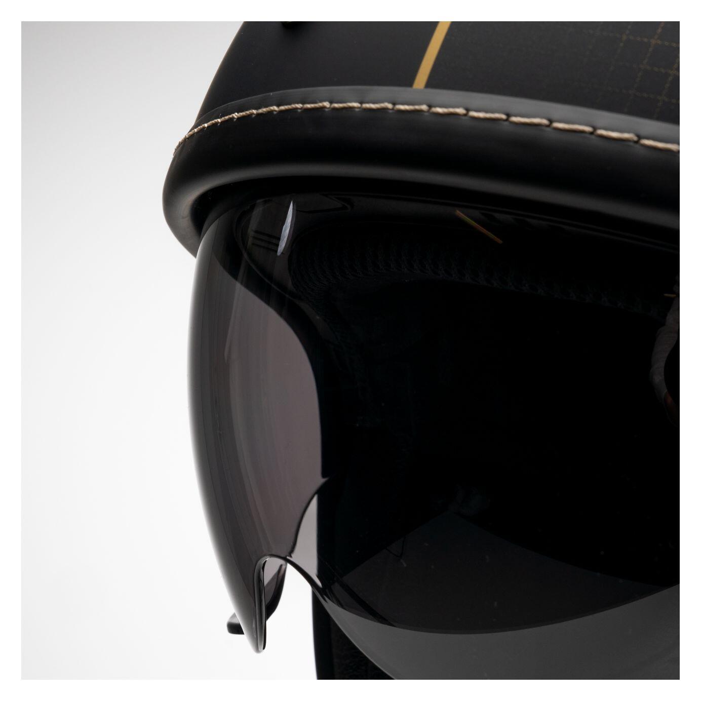 MOTOBLOUZ Casque JET ELEMENT SUGAR HILL Black pour Scooter Vélo Trottinette 6/7