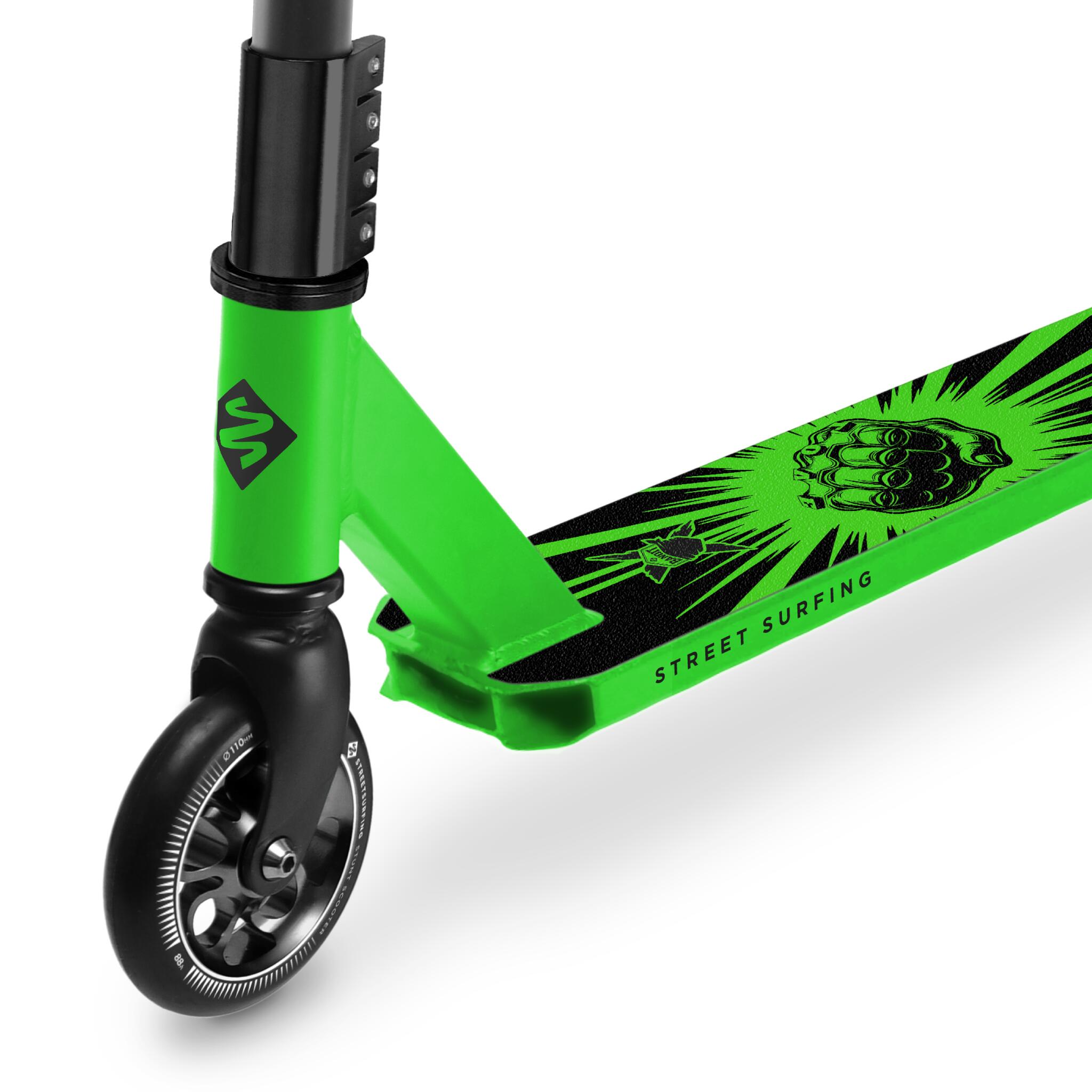 Trotinete Bandit X Love Punch Green – Freestyle alumínio 6061, 100mm ABEC9 HIC 2/4