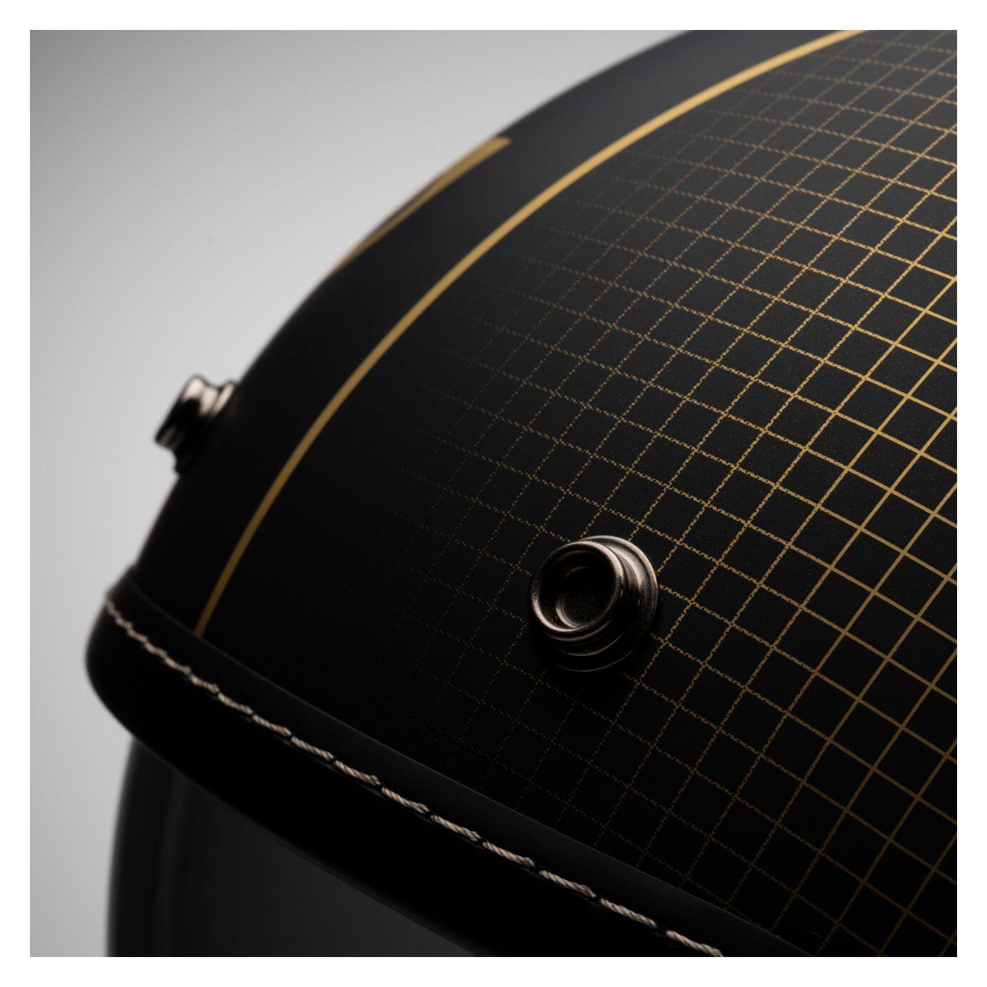 MOTOBLOUZ Casque JET ELEMENT SUGAR HILL Black pour Scooter Vélo Trottinette 7/7