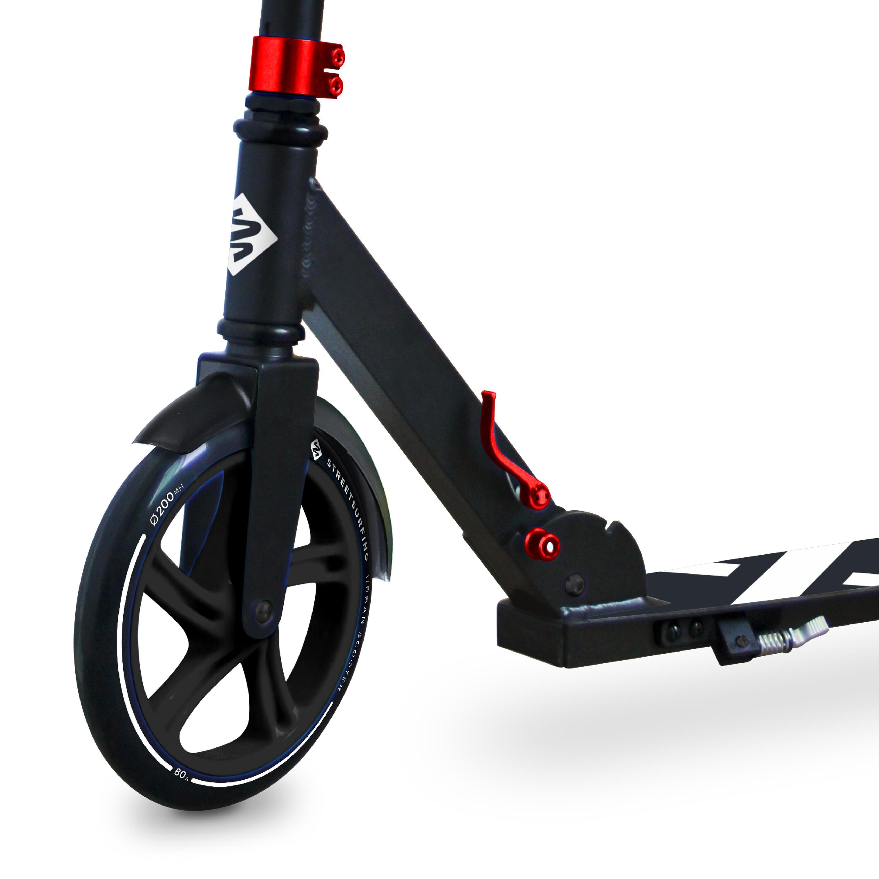 Trotinete Urbana X200 Electro Red – Dobrável, rodas PU 200 mm, alumínio 2/4