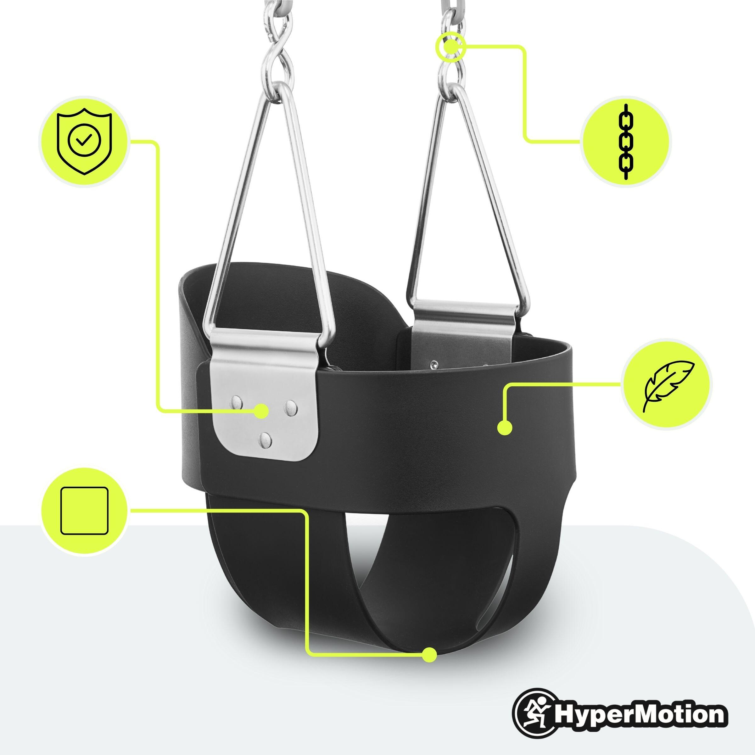 Balançoire à Chaîne Aire de Jeux Siège Baquet Dossier Haut Enfants Max 22kg 3/7