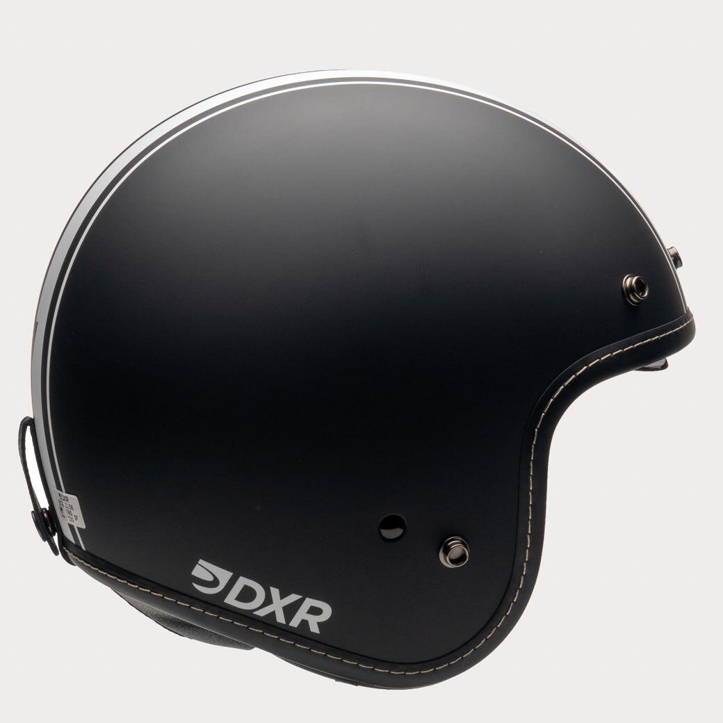 MOTOBLOUZ Casque JET ELEMENT STRIPE Black pour Scooter Vélo Trottinette 4/7