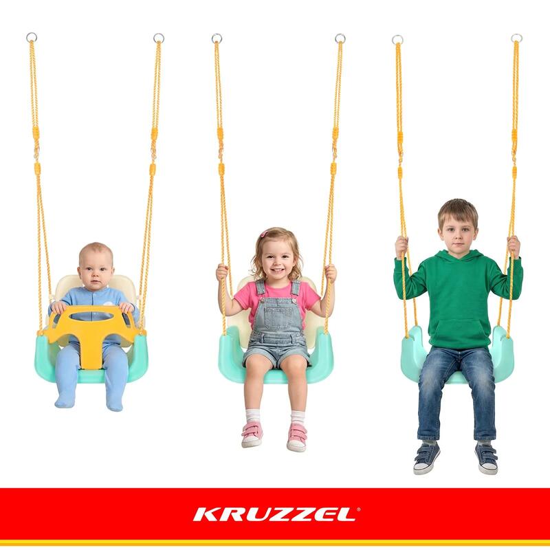 Leagan copii 3 in 1, spatar si bara siguranta detasabile,120-150 cm, max. 30 kg