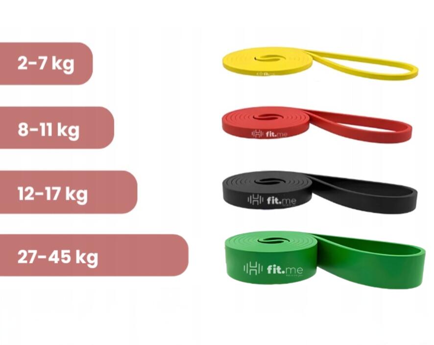 Zestaw 4 Gum Oporowych Do Ćwiczeń 2-45 kg Fit.me 2/6