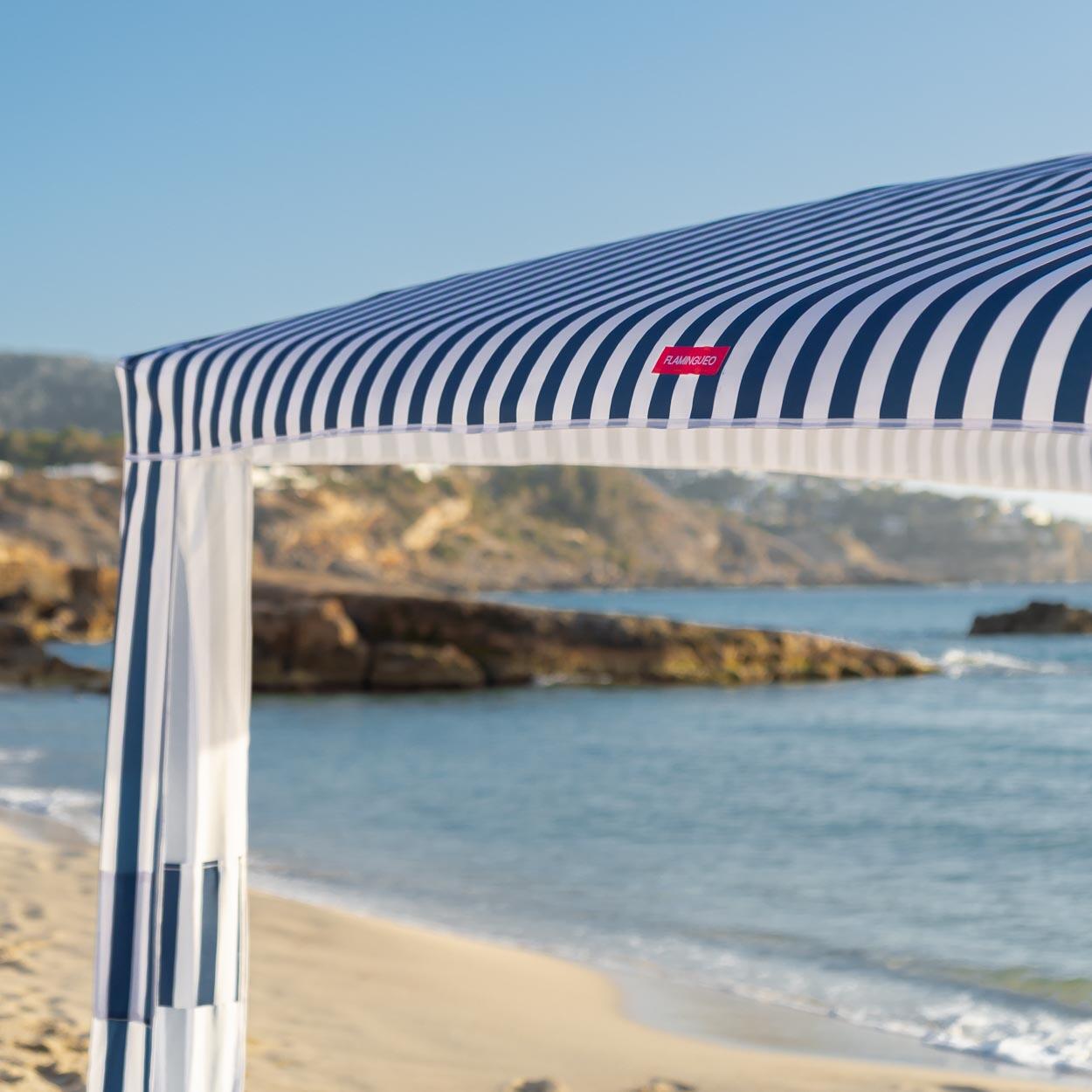 Flamingueo tonnelle plage jardin polyester aluminium upf50+ bleue 7/7