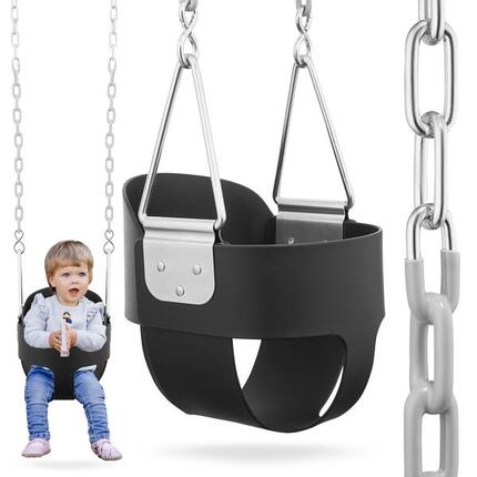 Kettenschaukel Spielplatz für Kinder Babyschaukel Hohe Rückenlehne Max 22kg