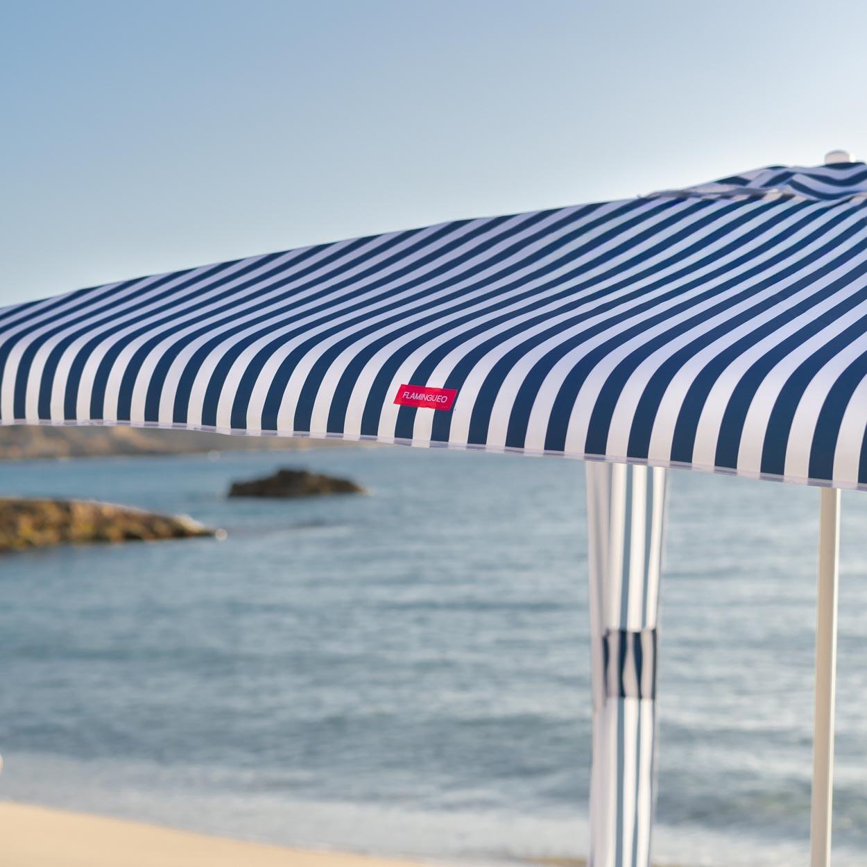 Flamingueo tonnelle plage jardin polyester aluminium upf50+ bleue 6/7