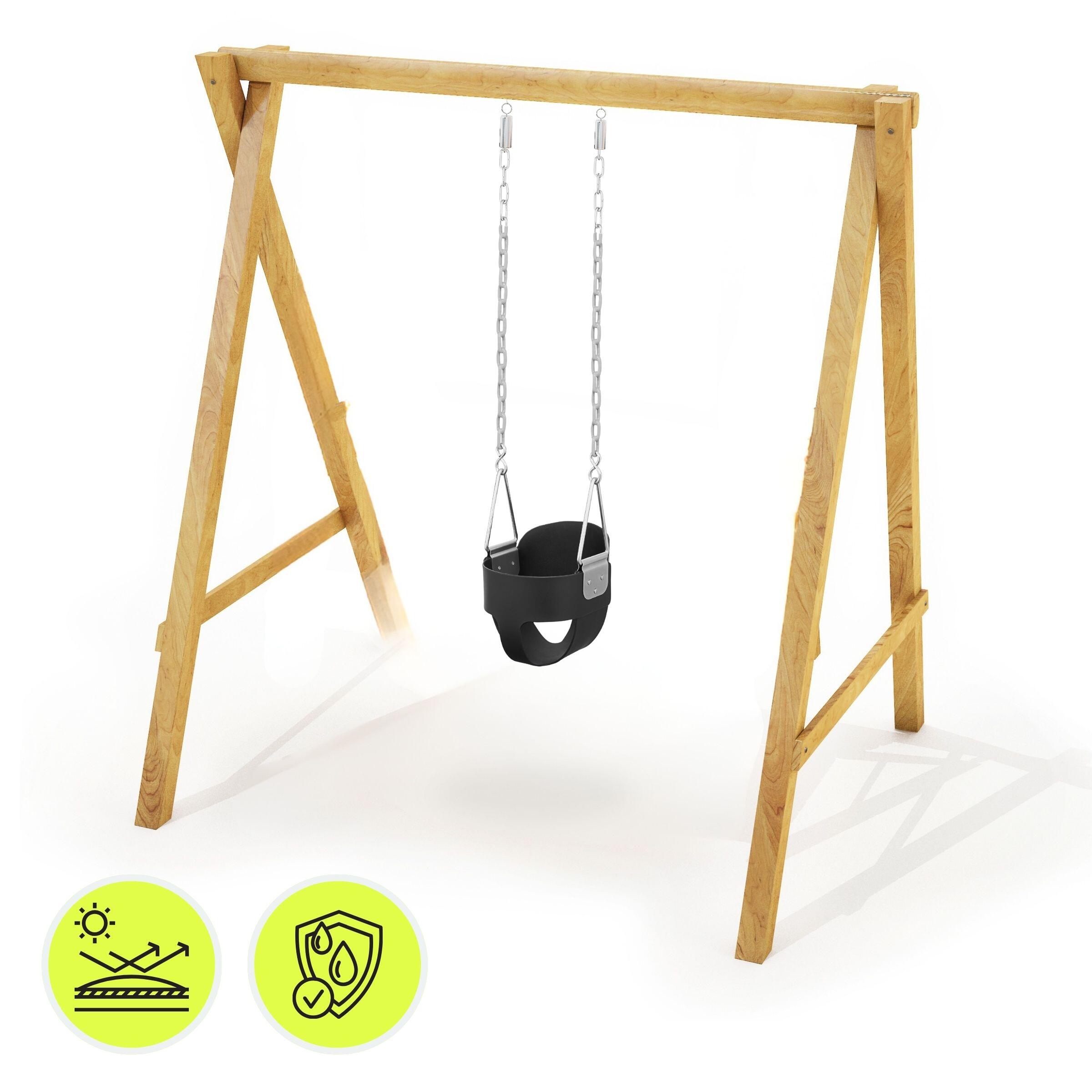 Balançoire à Chaîne Aire de Jeux Siège Baquet Dossier Haut Enfants Max 22kg 6/7