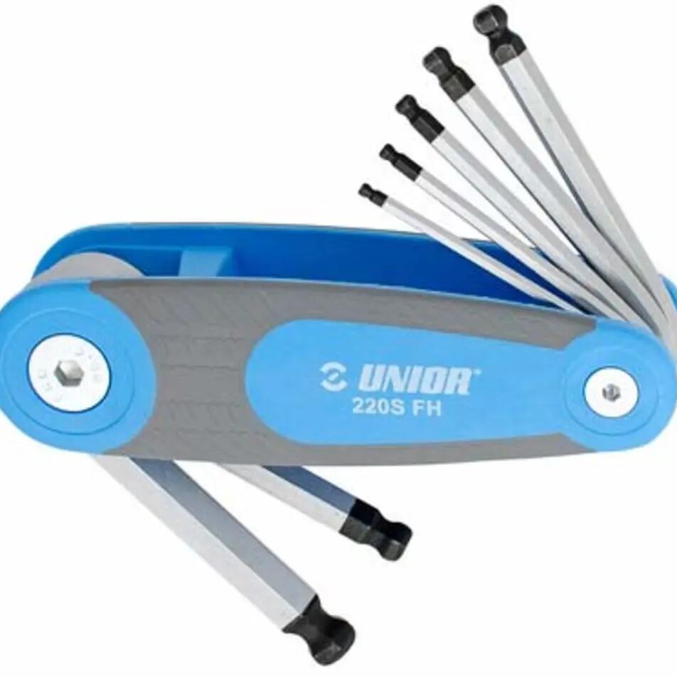 Unior 7-piece ball-end hex key set 2.5–10 mm