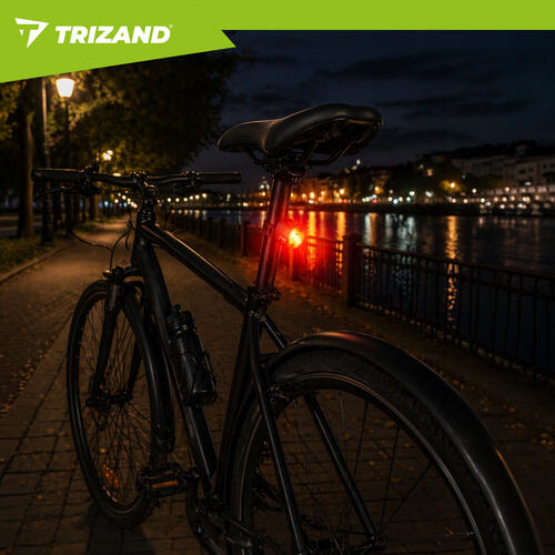 Stop bicicleta LED, 17 LED-uri, 6 moduri iluminare, USB-C, IP66